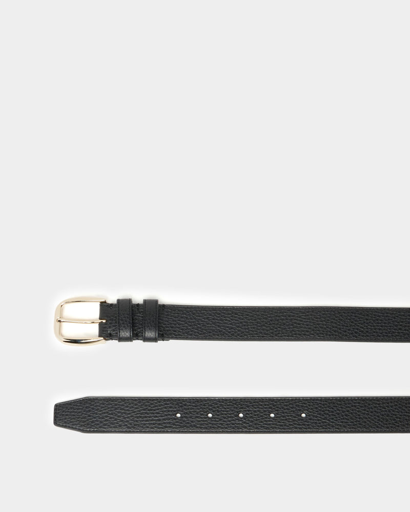 30 mm Belt In Black Grained Leather