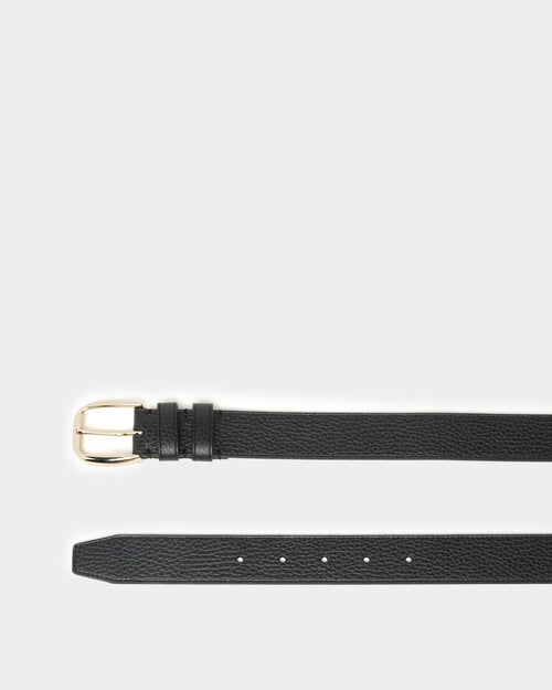 30 mm Belt In Black Grained Leather