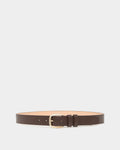 30 mm Belt In Brown Grained Leather