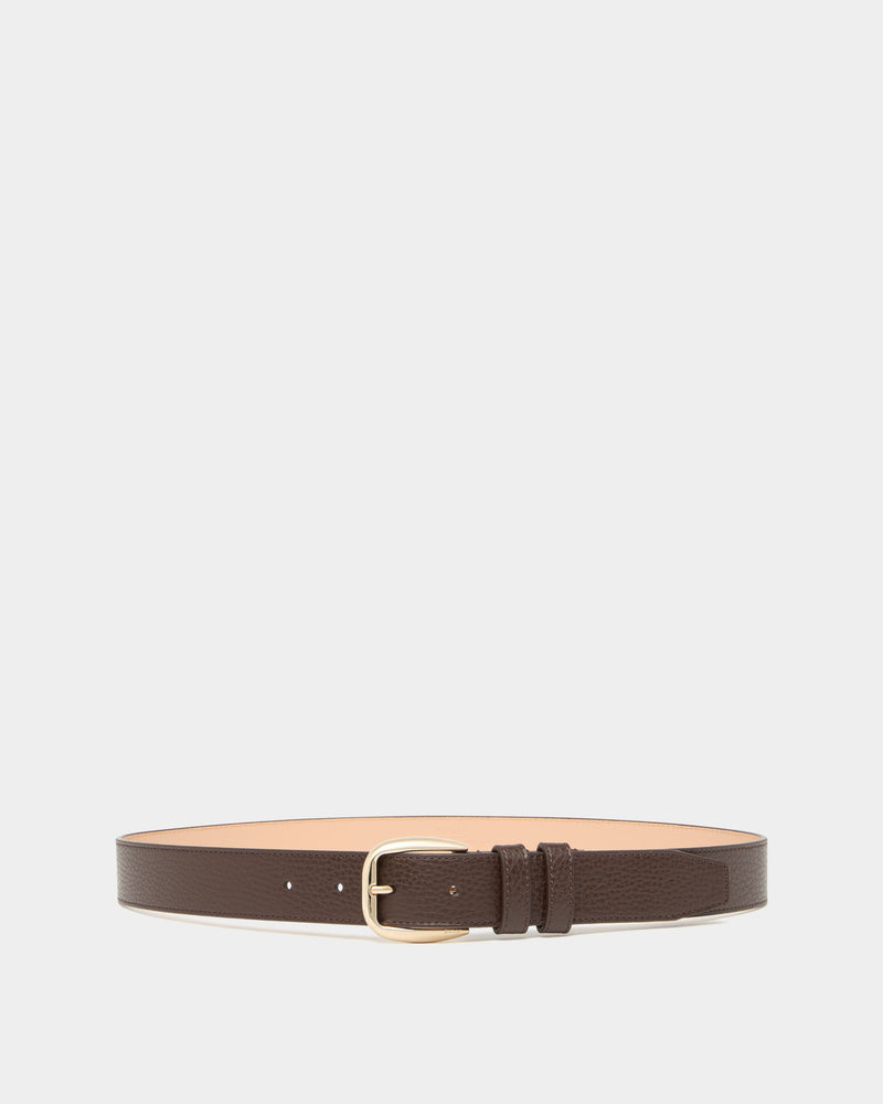 30 mm Belt In Brown Grained Leather