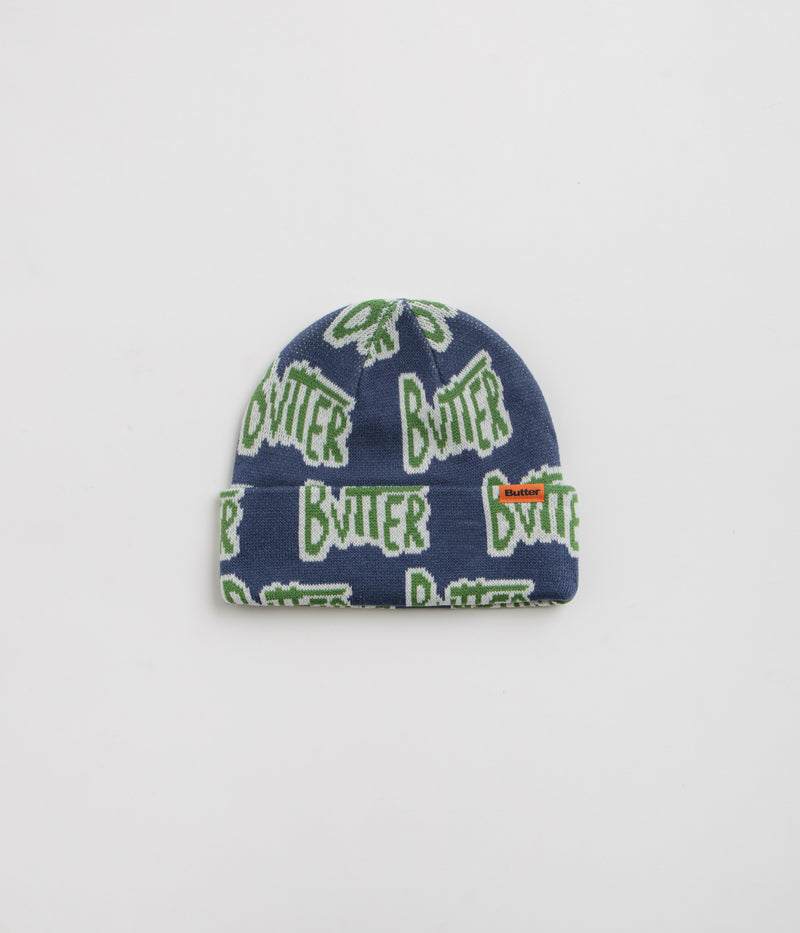 Butter Goods Sketch Cuff Beanie in Navy