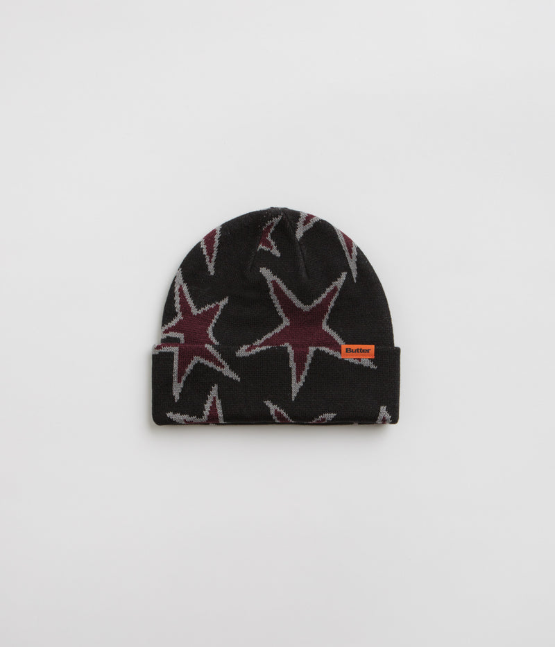 Butter Goods Stars Cuff Beanie in Black