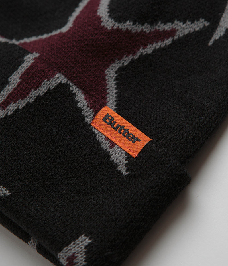 Butter Goods Stars Cuff Beanie in Black