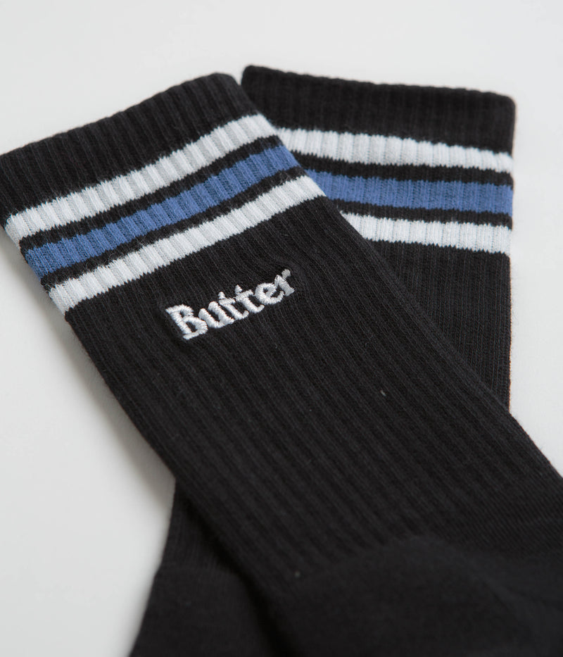 Butter Goods Stripe Socks in Black