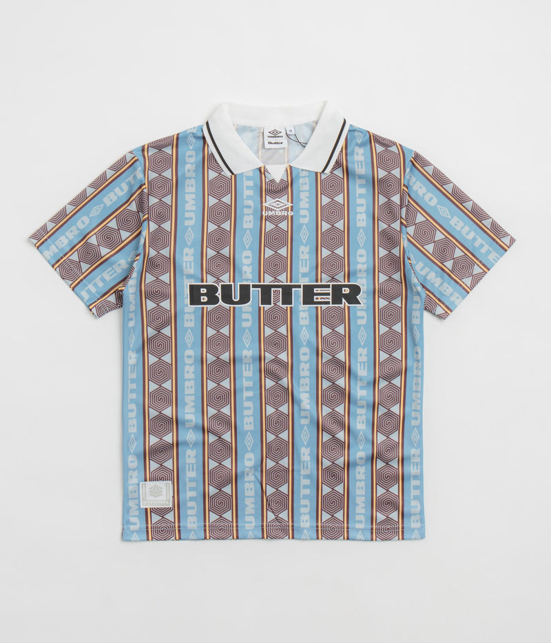 Butter Goods x Umbro Vert Jersey in Sky and Brown