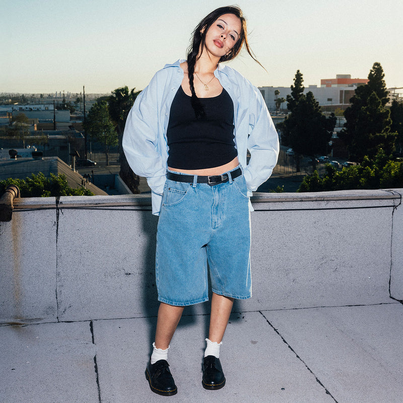 CCS 97 Star Denim Shorts - Rinsed Blue