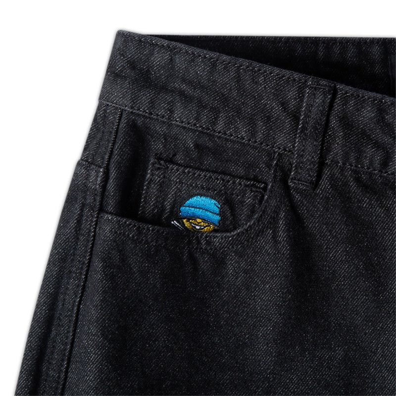 CCS Youth Baggy Taper Denim Jeans - Black