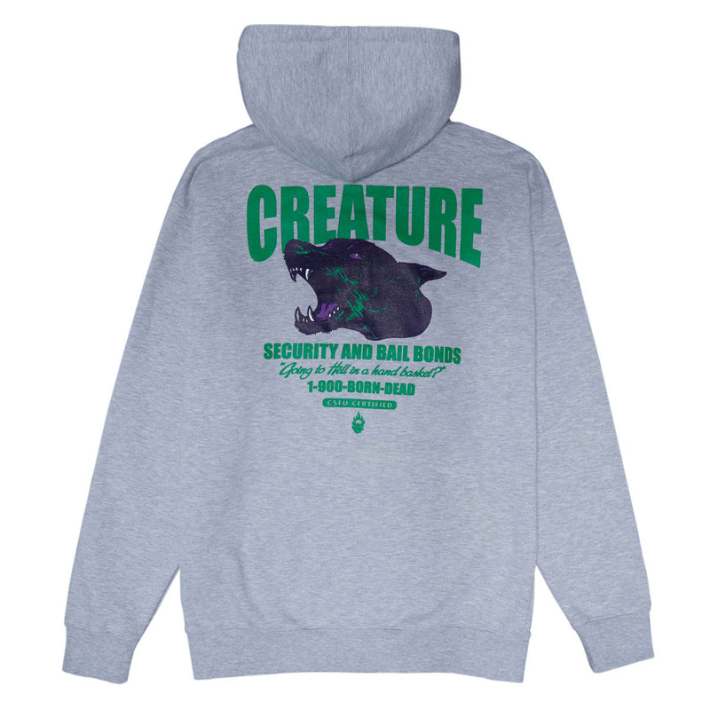 Creature Security Service Zip Hoodie - Grey Heather