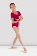 Girls Short Sleeve Round Neck Leotard - BLOCH US