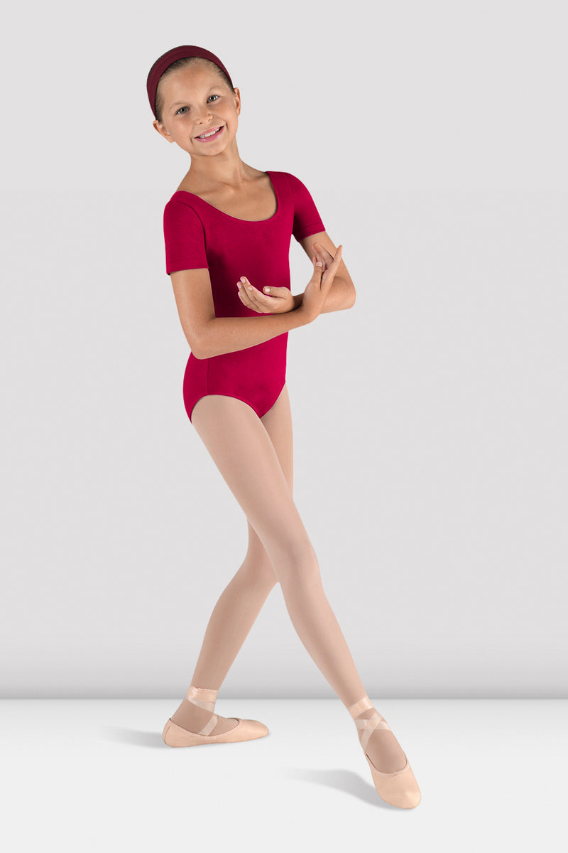 Girls Short Sleeve Round Neck Leotard - BLOCH US