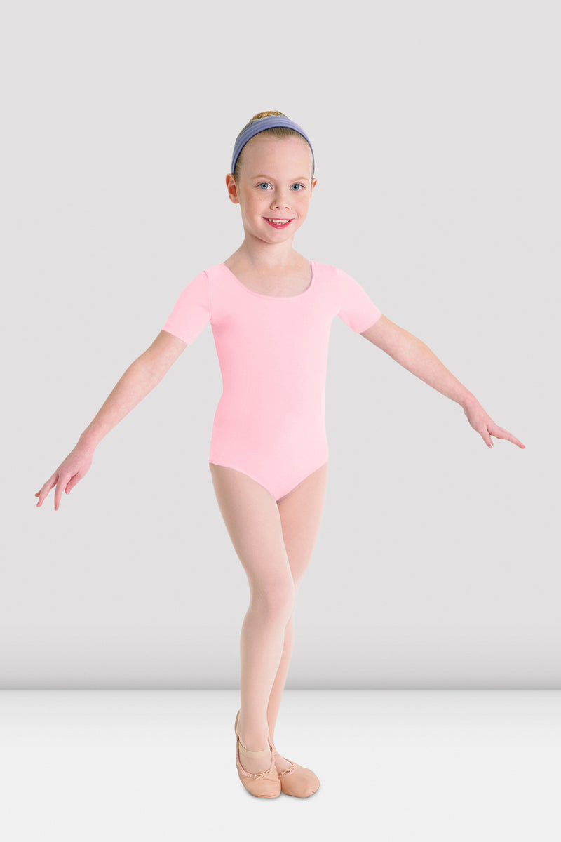 Girls Short Sleeve Round Neck Leotard - BLOCH US
