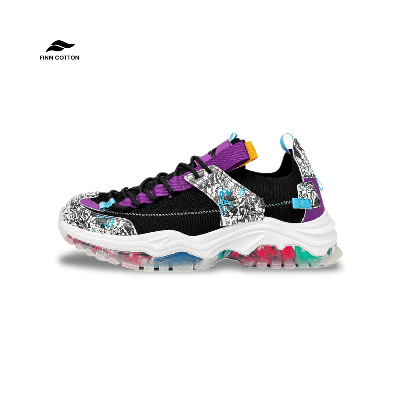 Finn Cotton Sneakers Black / 39 Graffiti Graffiti Chunky Streetwear Sneakers | Finn Cotton