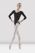 Ladies Pinch Front Three Quarter Sleeve Leotard - BLOCH US