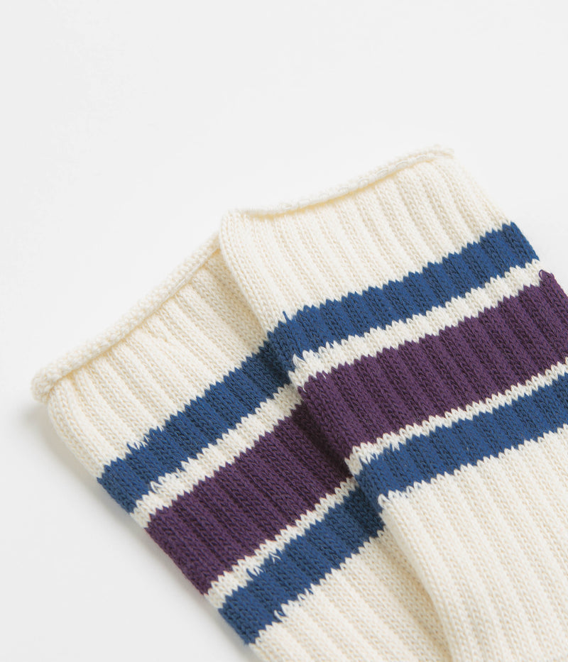 Last Resort AB x Julian Smith Retro Socks in Plum