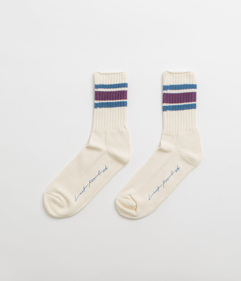 Last Resort AB x Julian Smith Retro Socks in Plum