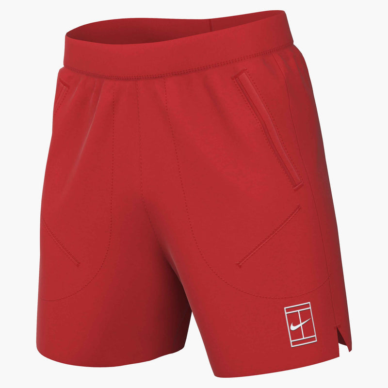 Men's Court Advantage Dri-FIT 6" Tennis Shorts in Chile Red/White