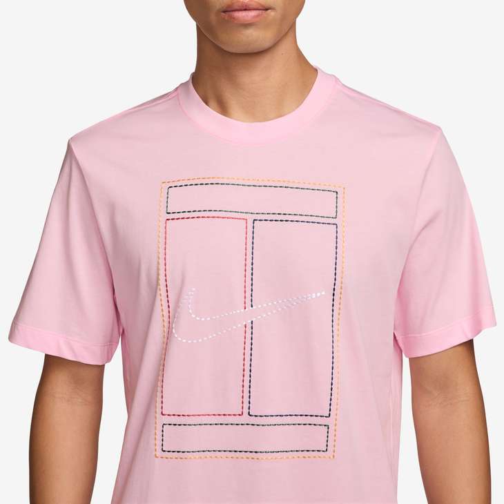 Men's Court Heritage T-Shirt in Pink Foam