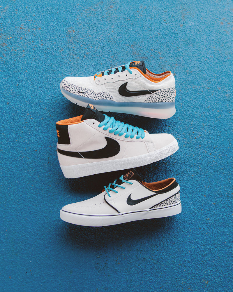 Nike SB Janoski OG+ Electric Shoes in Phantom and Chlorine Blue and Black