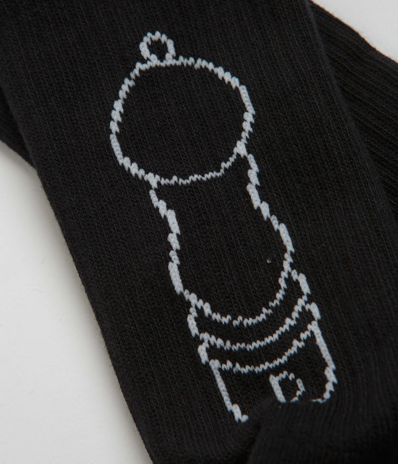 Service Works Salt + Pepper Socks in Black