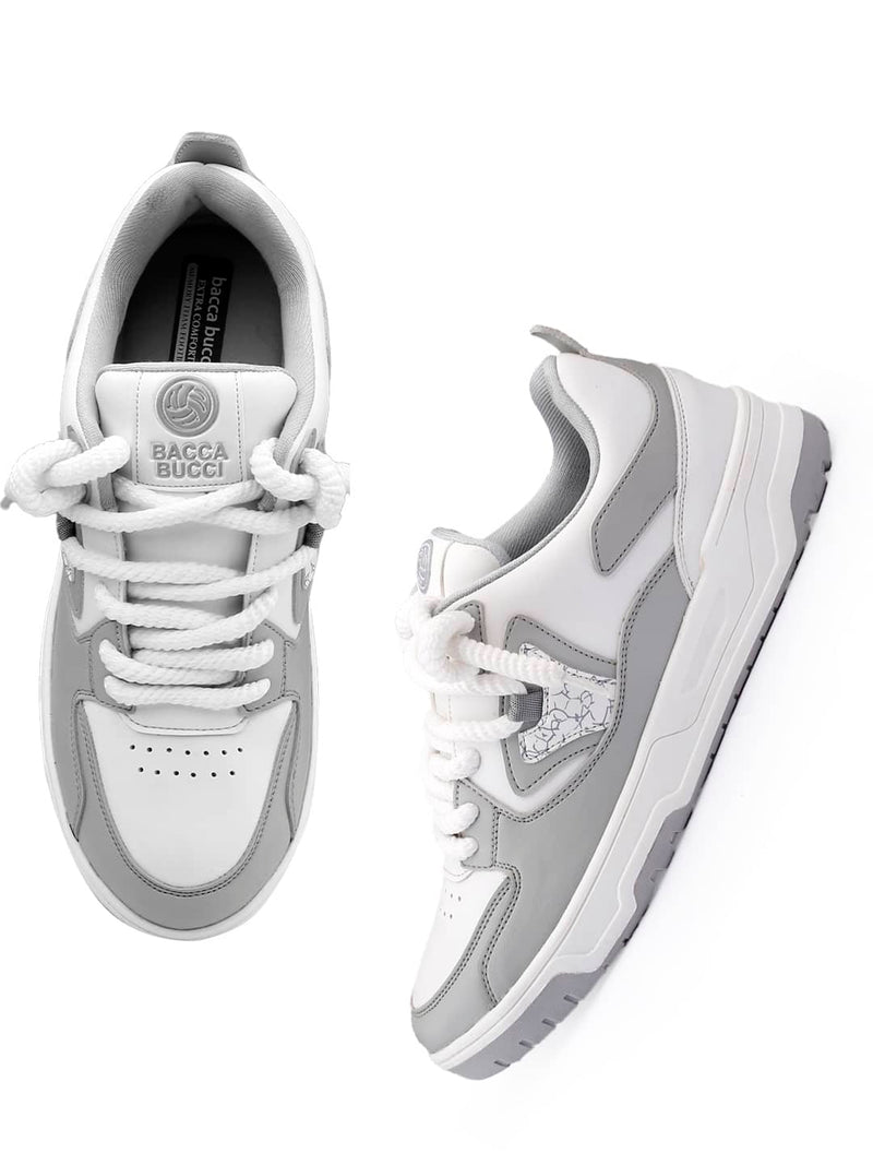 Bacca Bucci Stride Eclipse: Low-Top Flat-Sole Sneakers with Signature Thick Round Laces