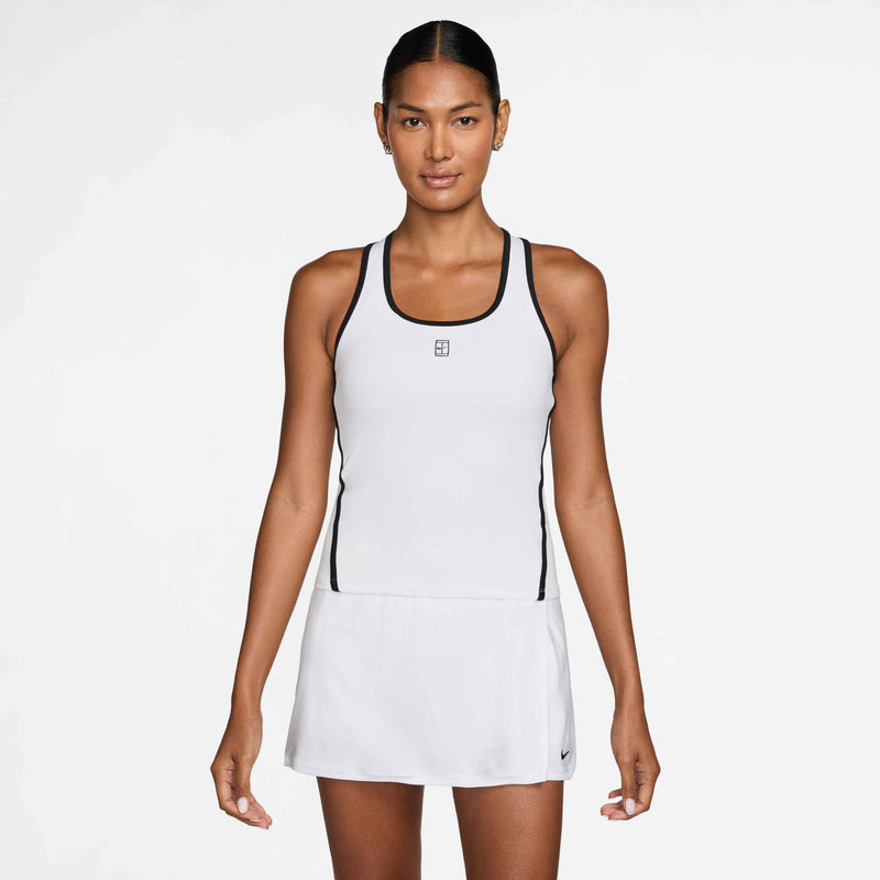 Women's Advantage Dri-FIT Tennis Tank Top in White/Black