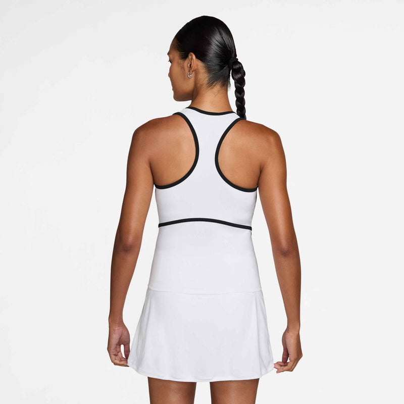 Women's Advantage Dri-FIT Tennis Tank Top in White/Black