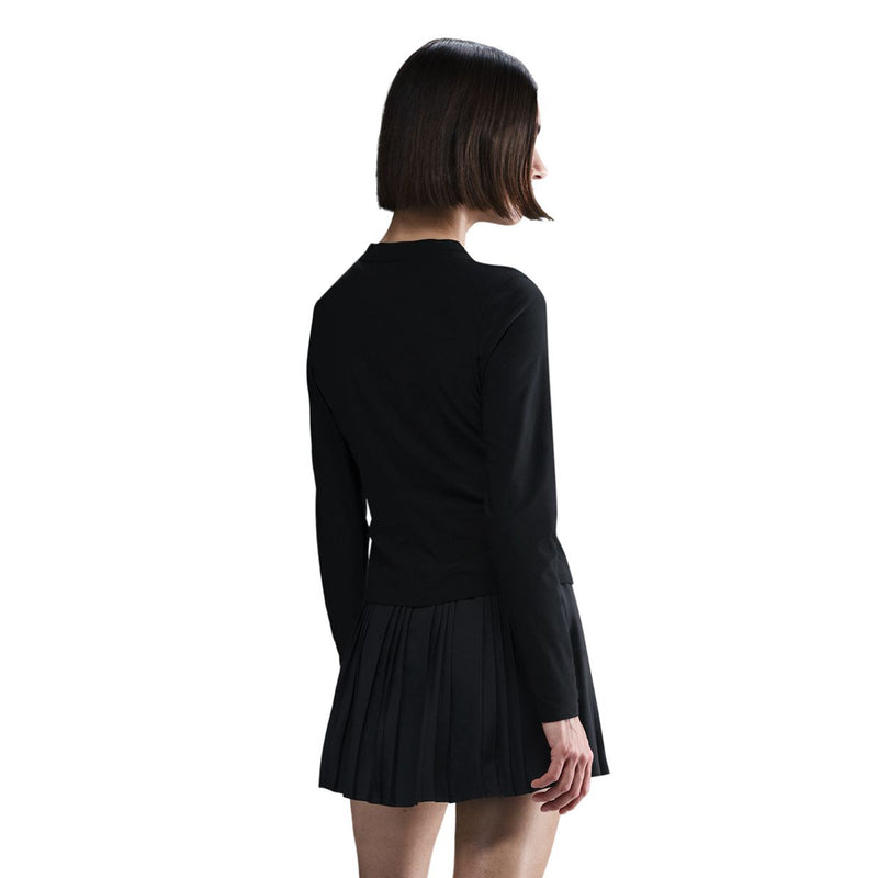 Women's Court Advantage Dri-FIT-Mid Layer Tennis Top in Black/Black