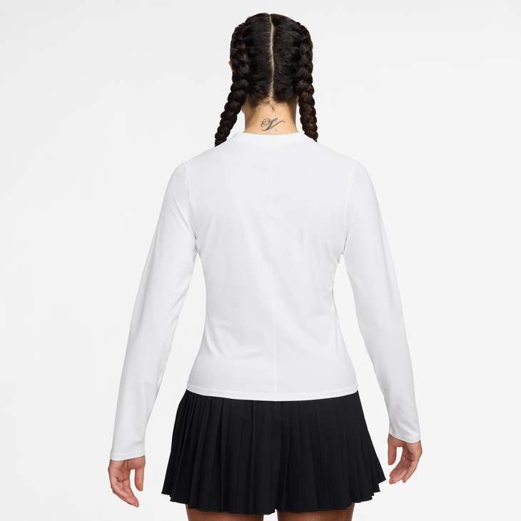Women's Court Advantage Dri-FIT-Mid Layer Tennis Top in White/White