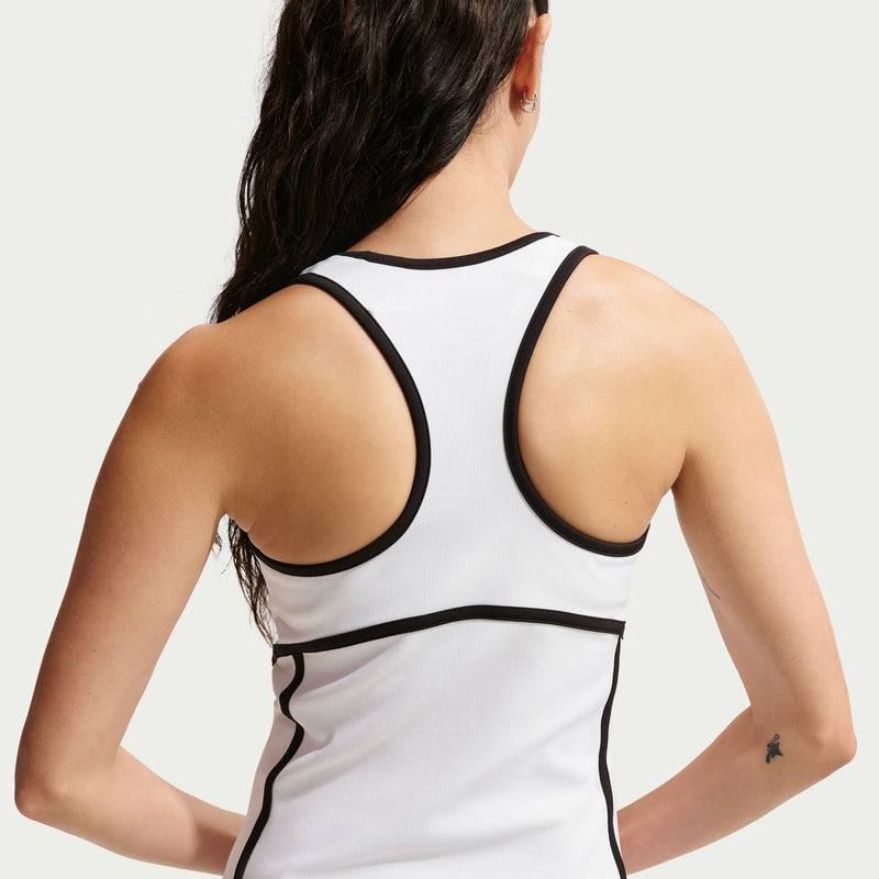 Women's Court Advantage Dri-FIT Tennis Dress in White/Black